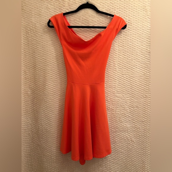 American Apparel Ponte off shoulder crossback skater dress in watermelon. BNWT. - Picture 6 of 8